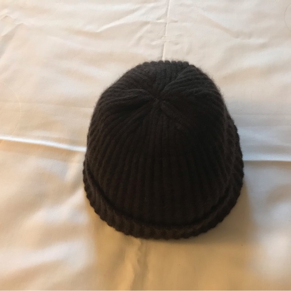 Todds Mens Suede and Cashmere Brown Beanie - Picture 6 of 6